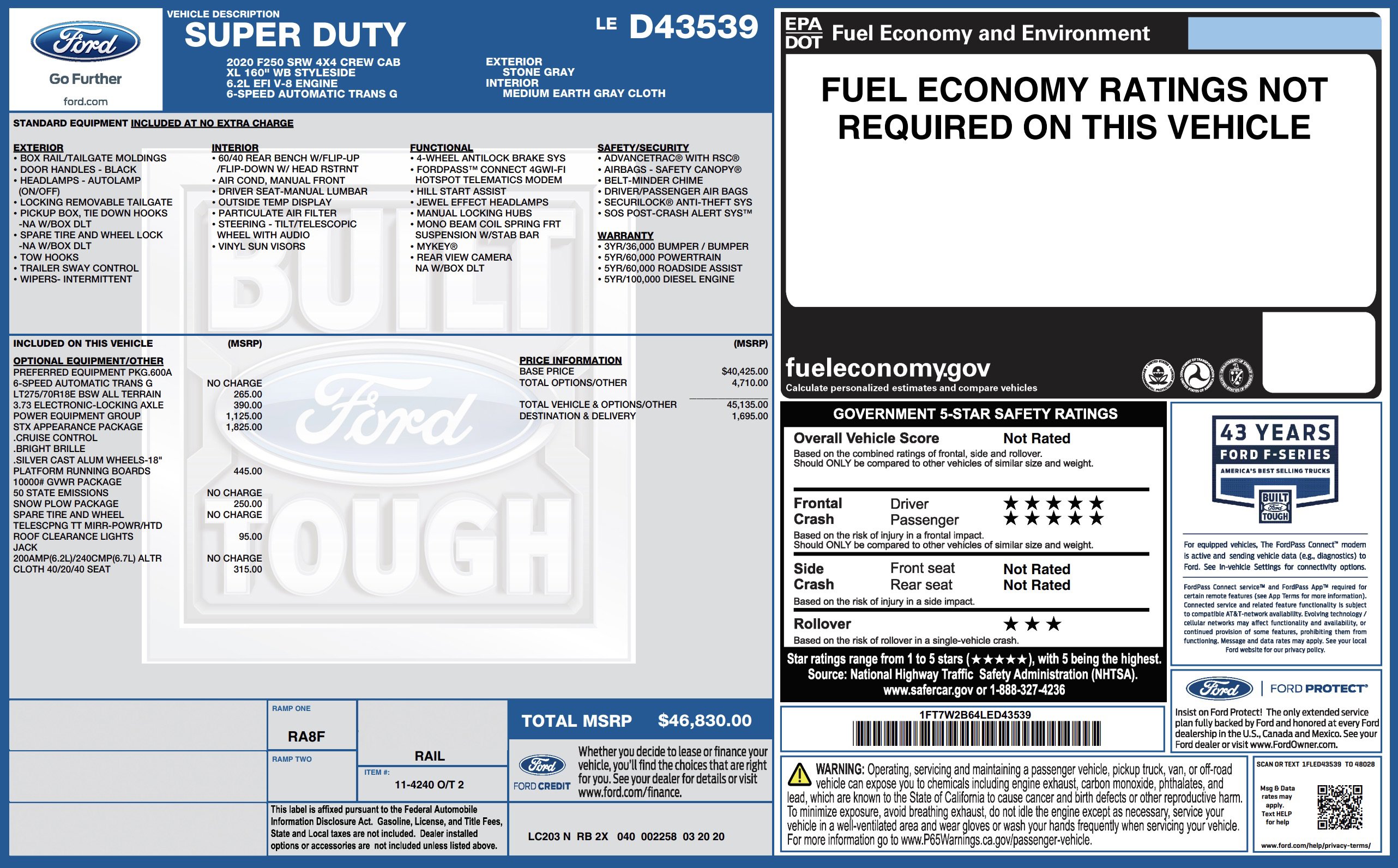 Used 2020 Ford F250 XL w/ STX Appearance Package image 3