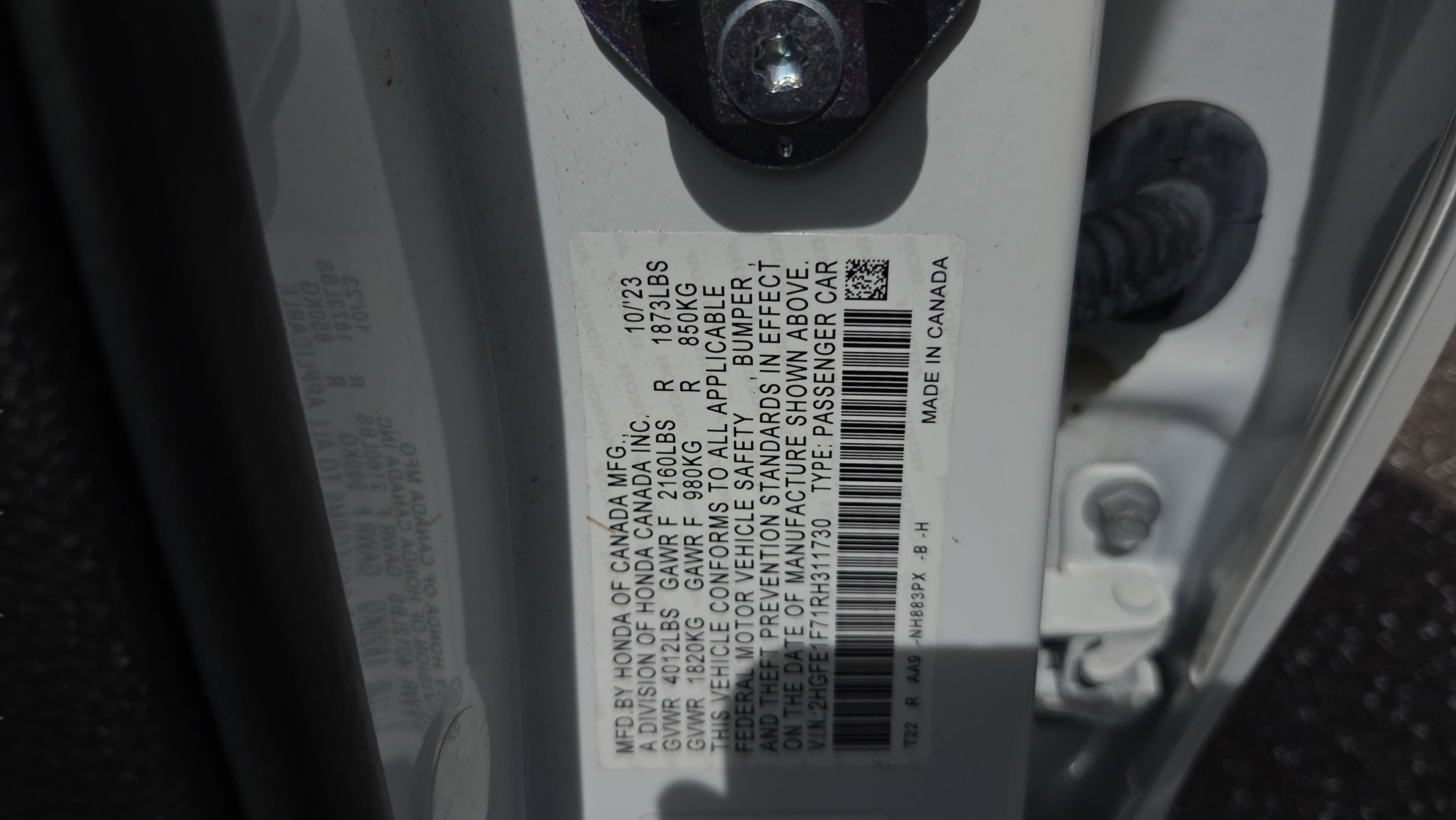 Certified 2024 Honda Civic EX image 18