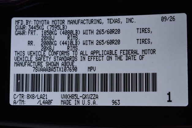 New 2026 Toyota Sequoia Platinum AWD/4WD image 18