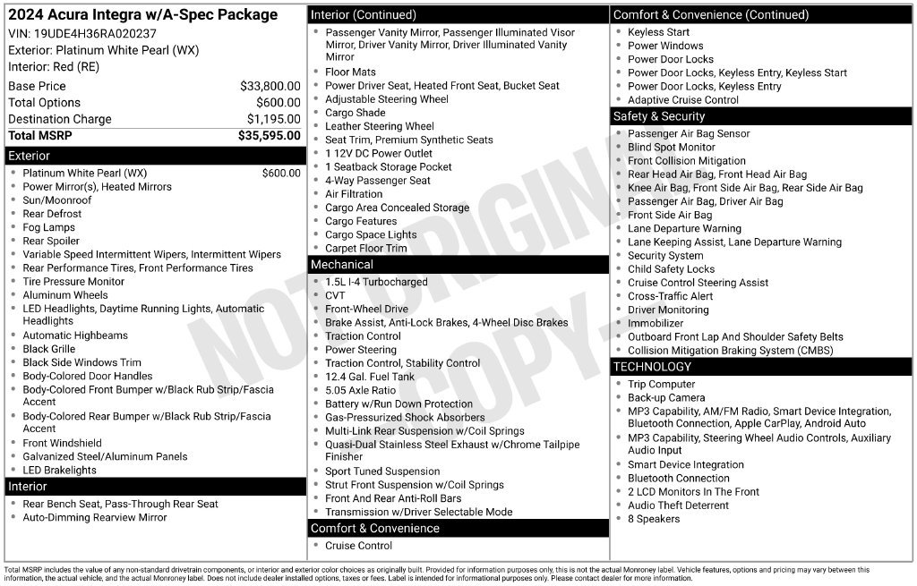 Certified 2024 Acura Integra A-Spec FWD image 39