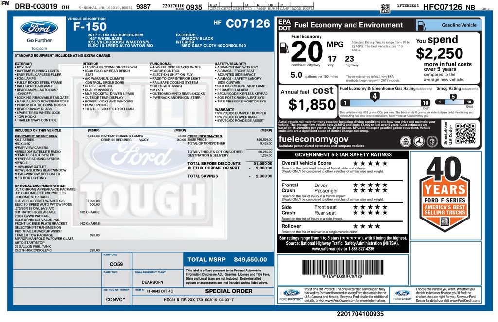 Used 2017 Ford F150 XLT w/ Equipment Group 302A Luxury image 6