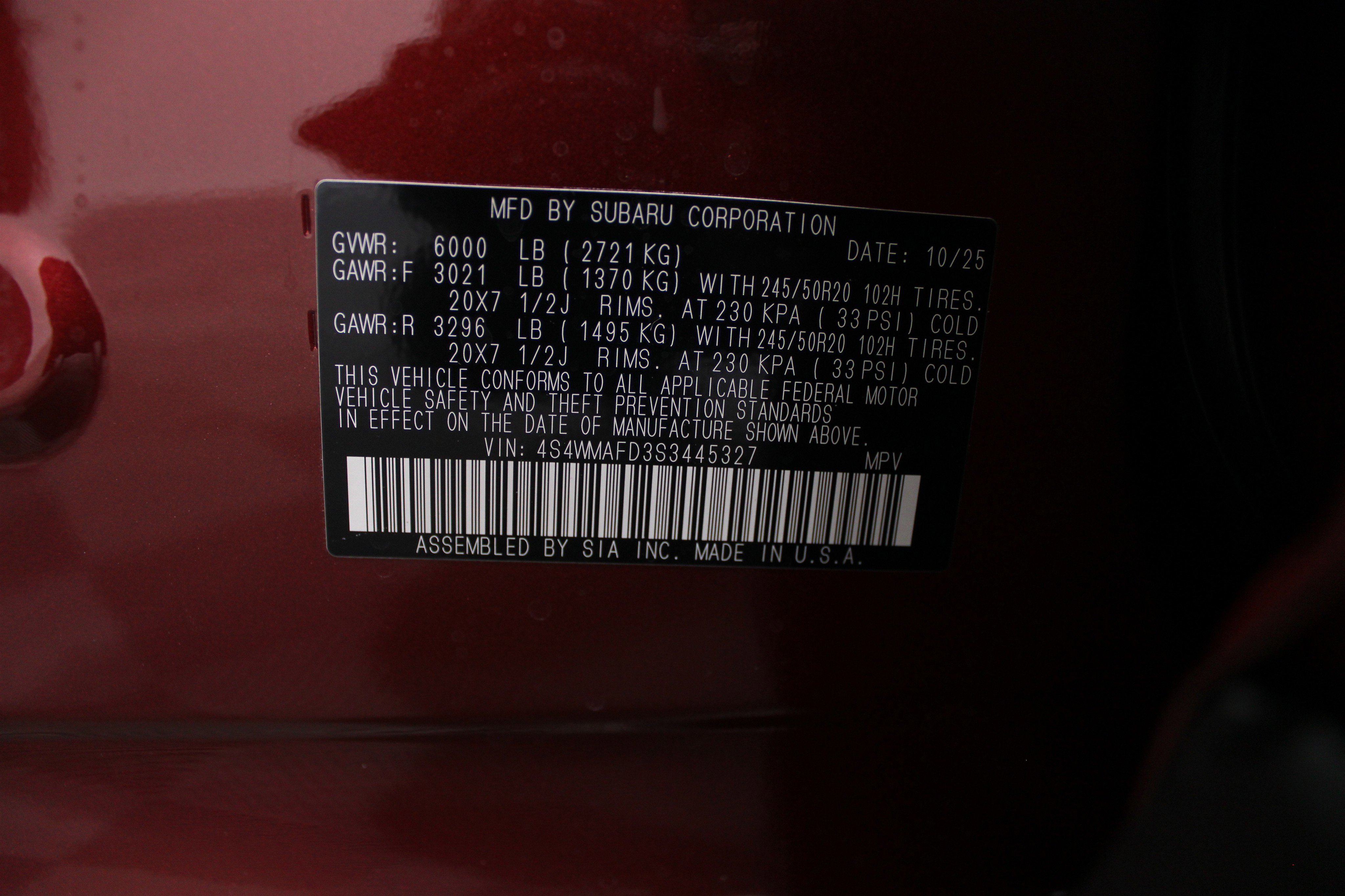 New 2025 Subaru Ascent Onyx Edition image 38