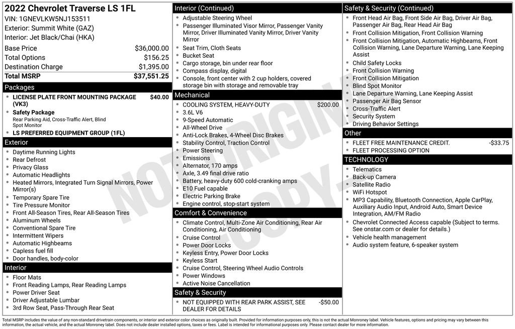 Used 2022 Chevrolet Traverse LS AWD/4WD image 26
