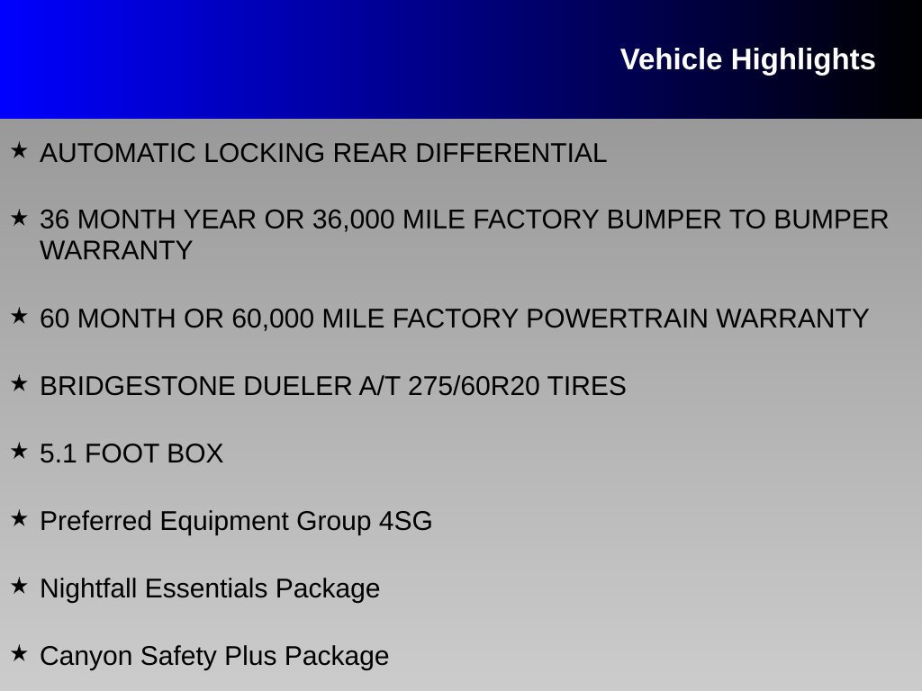 Used 2026 GMC Canyon AT4 w/ Nightfall Essentials Package AWD/4WD image 12