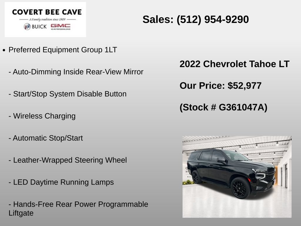 Used 2022 Chevrolet Tahoe LT w/ LT Signature Plus Package AWD/4WD image 12