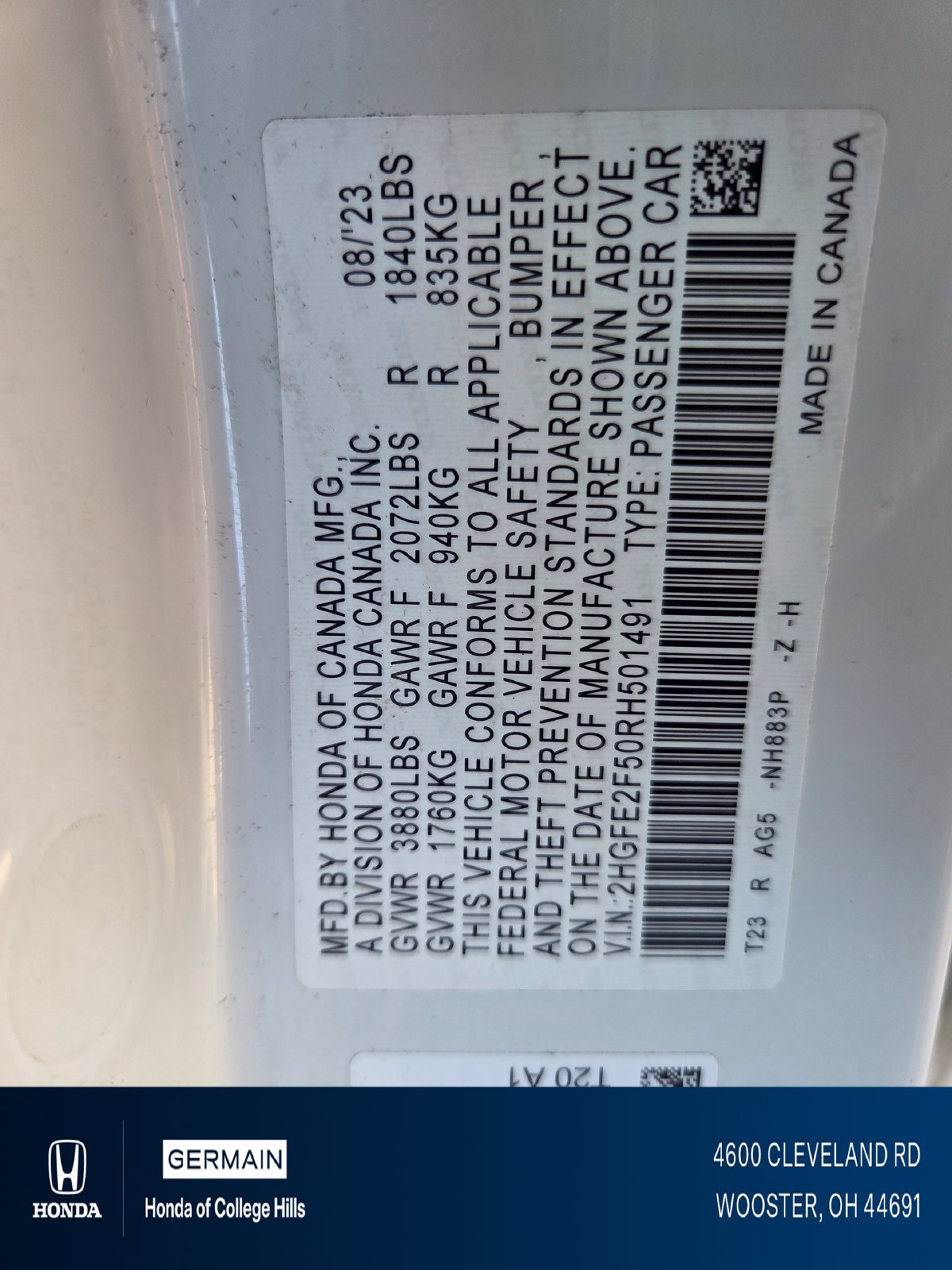 Certified 2024 Honda Civic Sport image 24