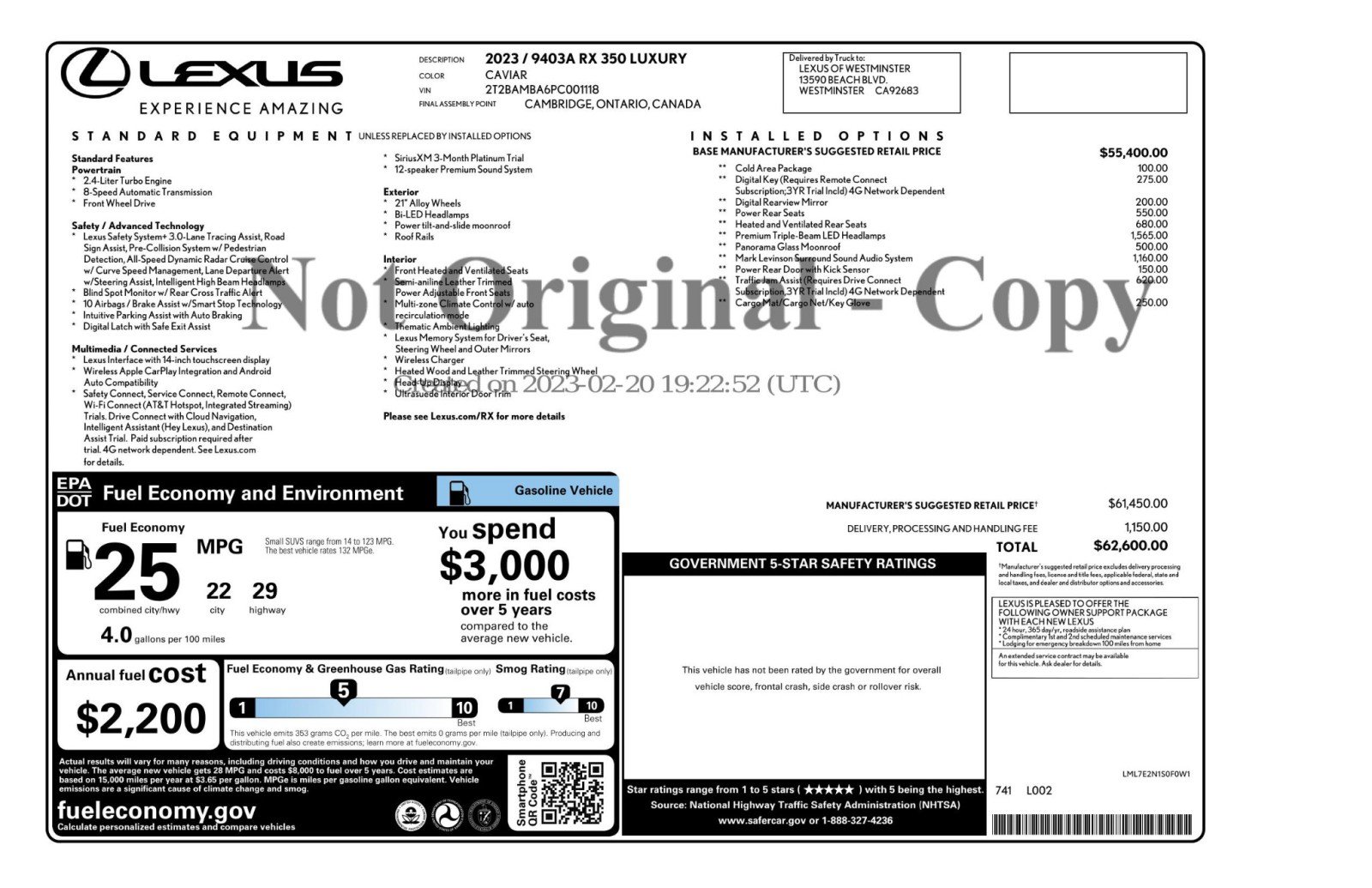 Used 2023 Lexus RX 350 w/ Luxury Package image 58