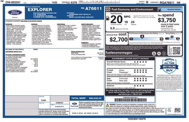 Certified 2024 Ford Explorer Platinum w/ Technology Package AWD/4WD image 39