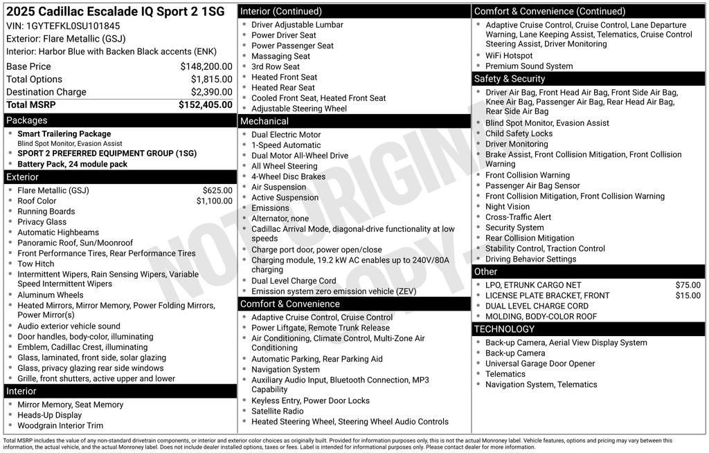 New 2025 Cadillac Escalade IQ Sport 2 image 43