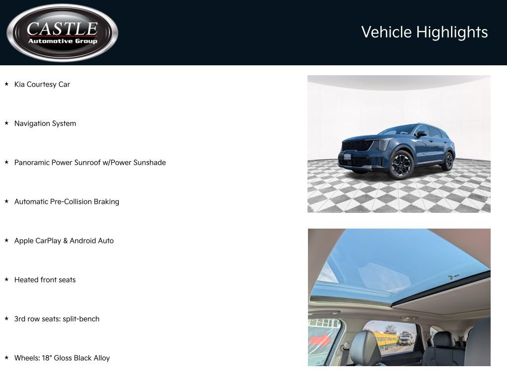 Used 2025 Kia Sorento S w/ Panoramic Sunroof Package FWD image 4