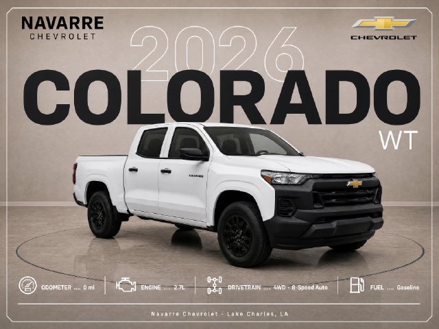 New 2026 Chevrolet Colorado W/T w/ WT Custom Package