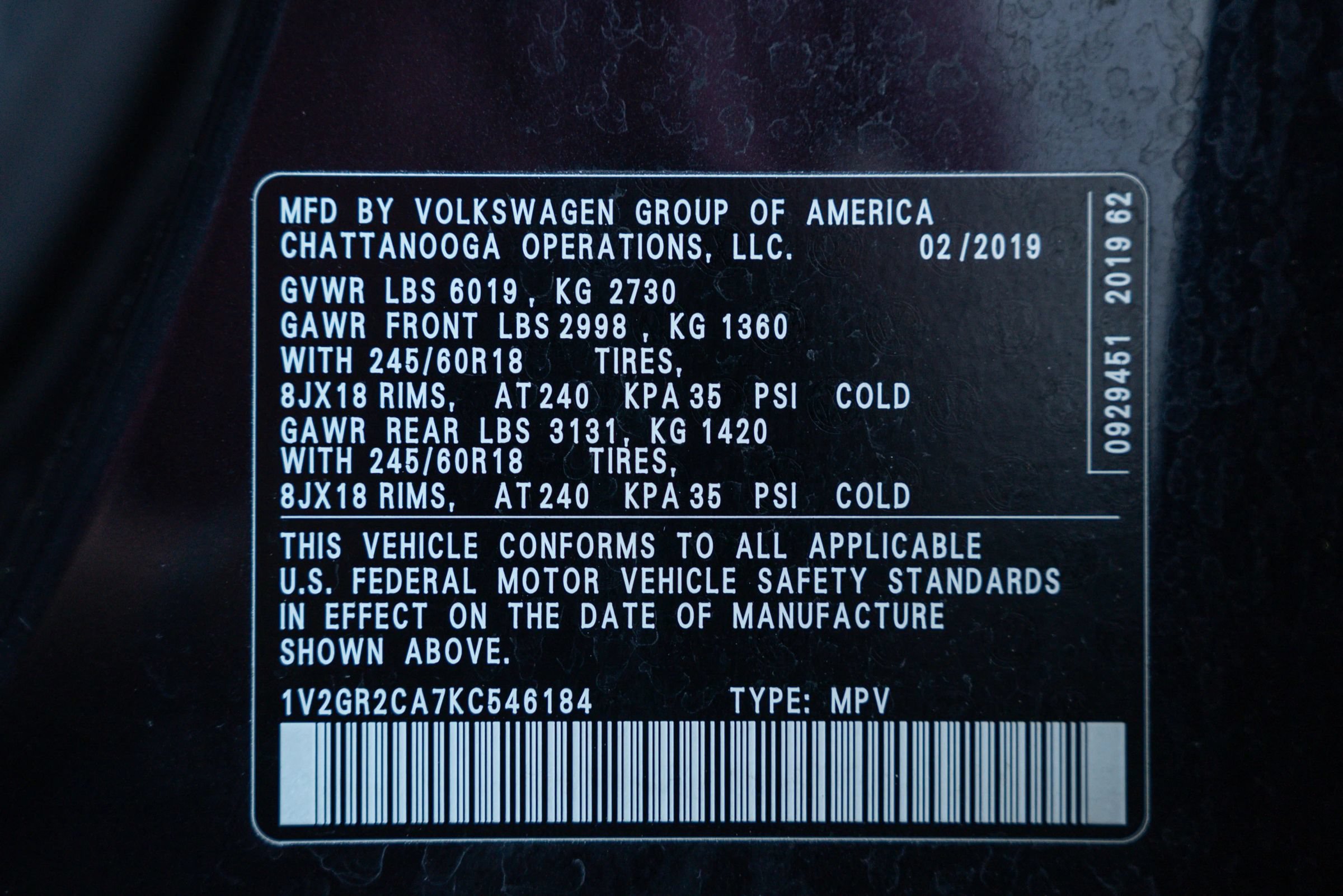 Used 2019 Volkswagen Atlas S AWD/4WD image 29