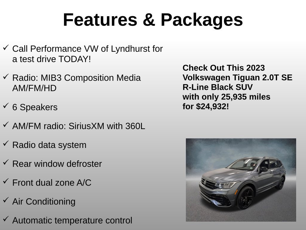 Used 2023 Volkswagen Tiguan SE R-Line AWD/4WD image 4