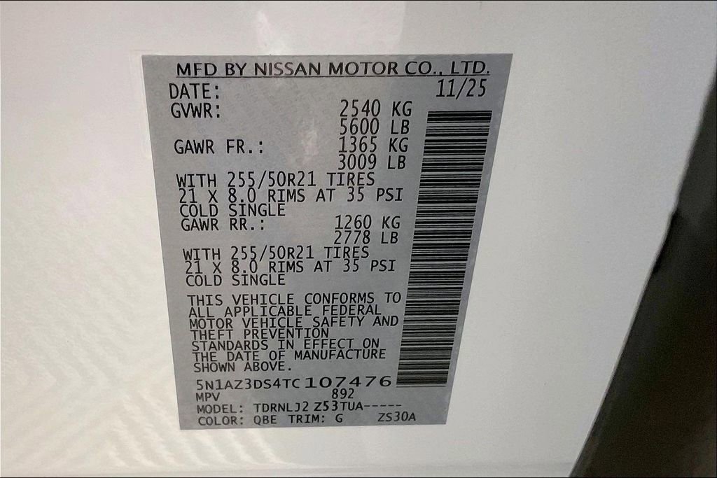 New 2026 Nissan Murano Platinum w/ Cargo Package image 27