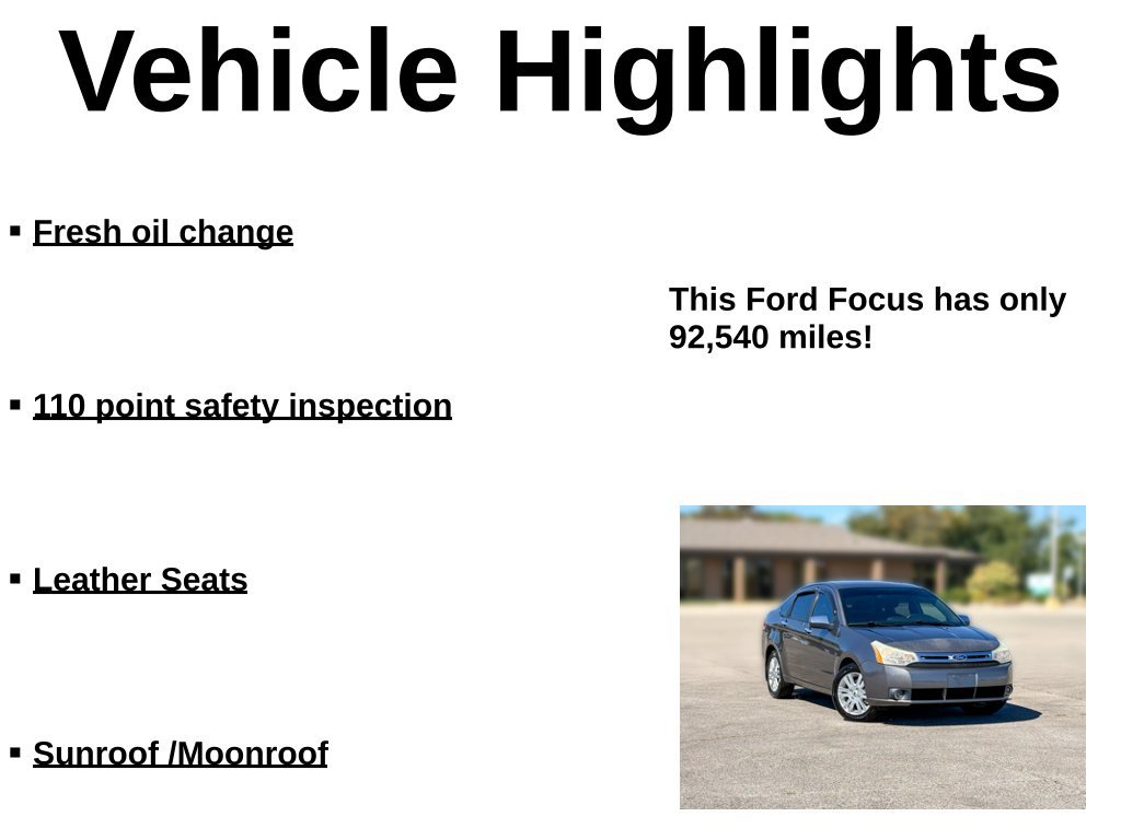 Used 2010 Ford Focus SEL FWD image 25