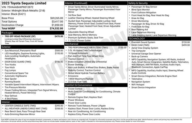 Used 2023 Toyota Sequoia Limited w/ TRD Off-Road Package AWD/4WD image 24