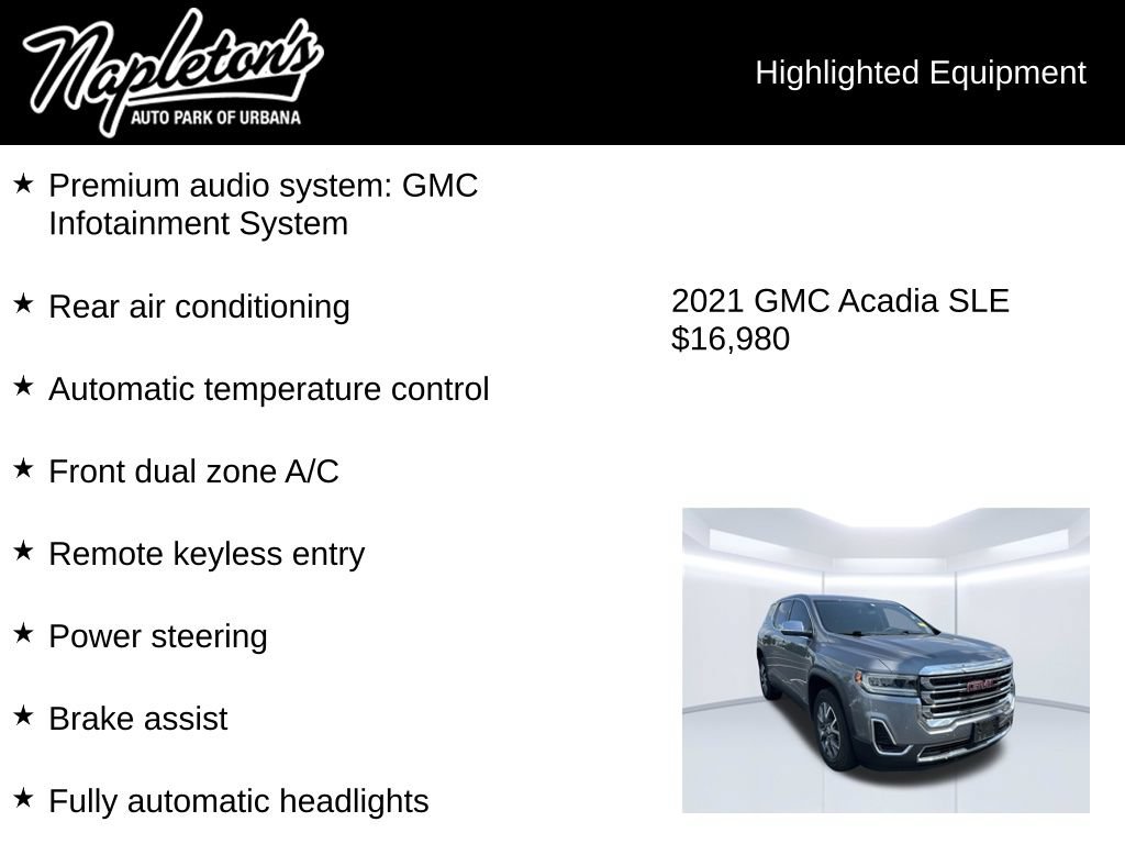 Used 2021 GMC Acadia SLE FWD image 3