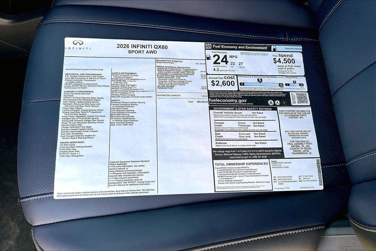 New 2026 INFINITI QX60 Sport image 20