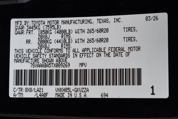 New 2026 Toyota Sequoia Platinum image 18