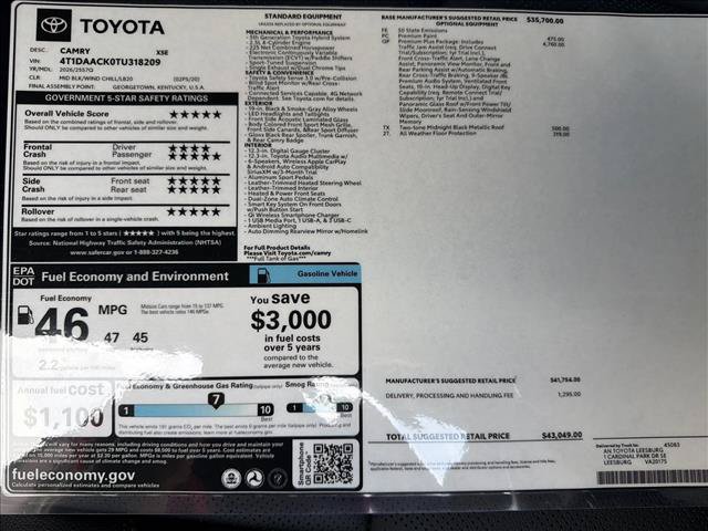 New 2026 Toyota Camry XSE w/ Premium Plus Package FWD image 25