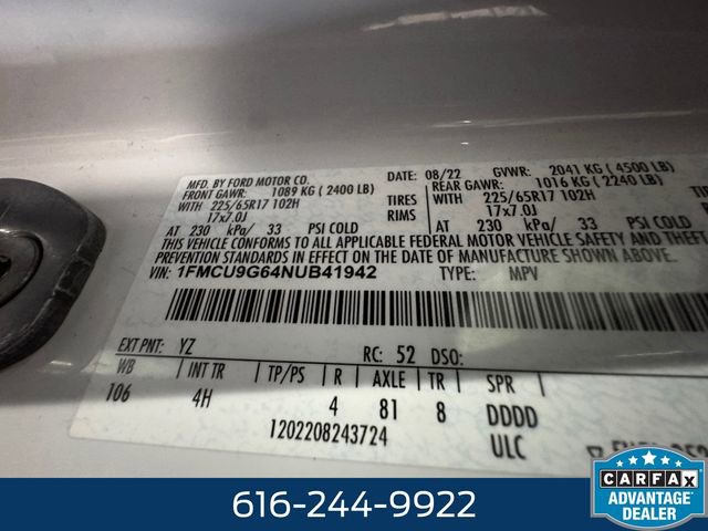 Used 2022 Ford Escape SE AWD/4WD image 27