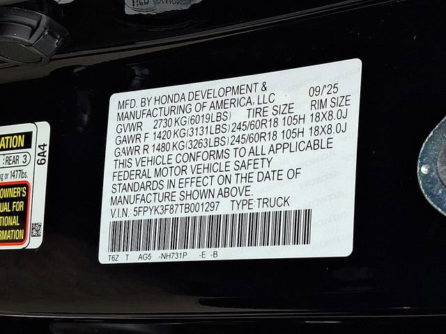 New 2026 Honda Ridgeline Black Edition image 23