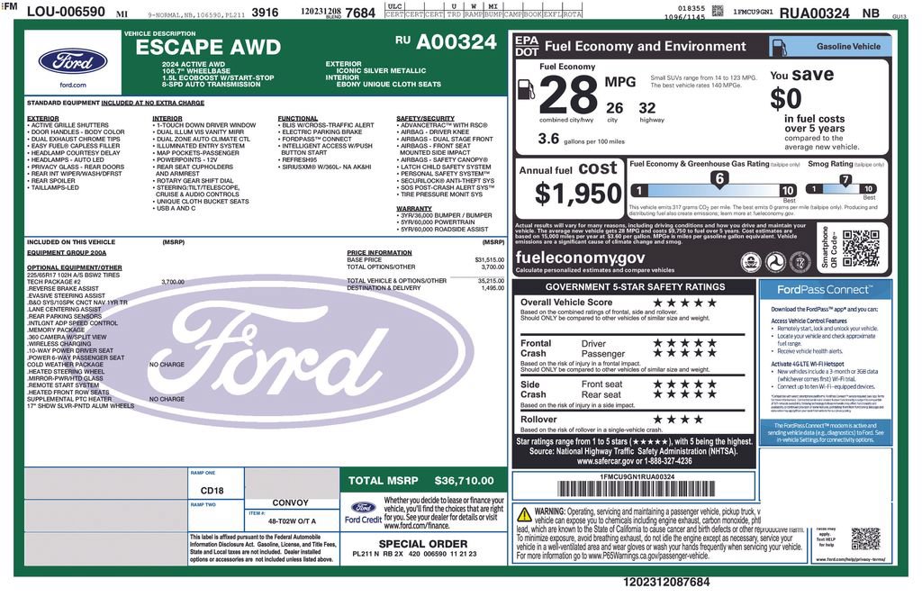 Used 2024 Ford Escape Active w/ Tech Pack #2 AWD/4WD image 22