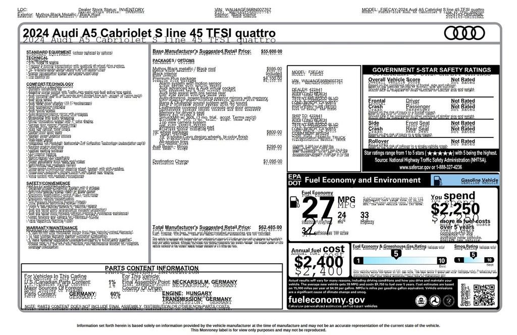 Used 2024 Audi A5 2.0T Premium Plus image 44