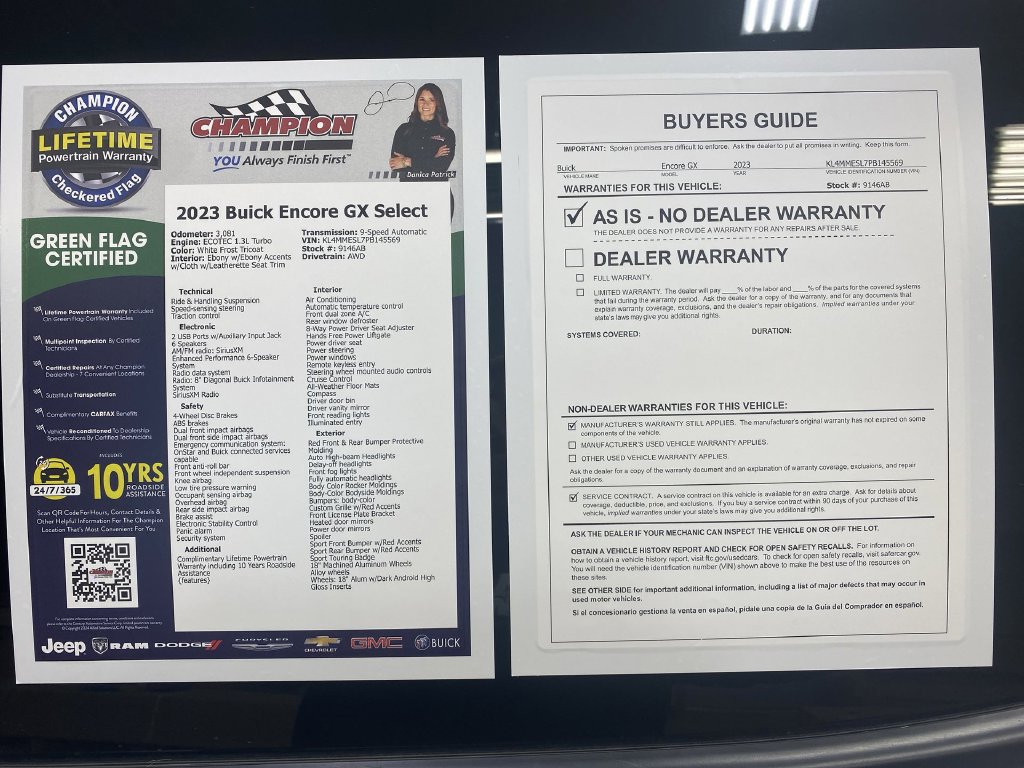 Certified 2023 Buick Encore GX Select w/ Sport Touring Package AWD/4WD image 43