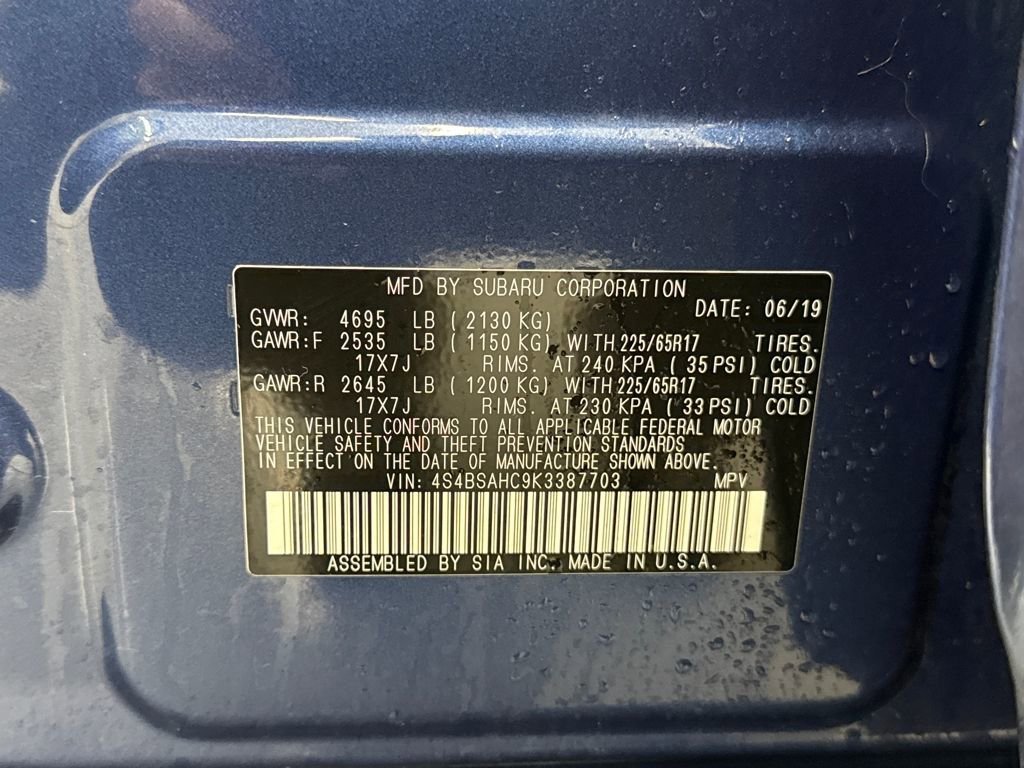 Used 2019 Subaru Outback 2.5i Premium w/ Protection Package #1 image 29