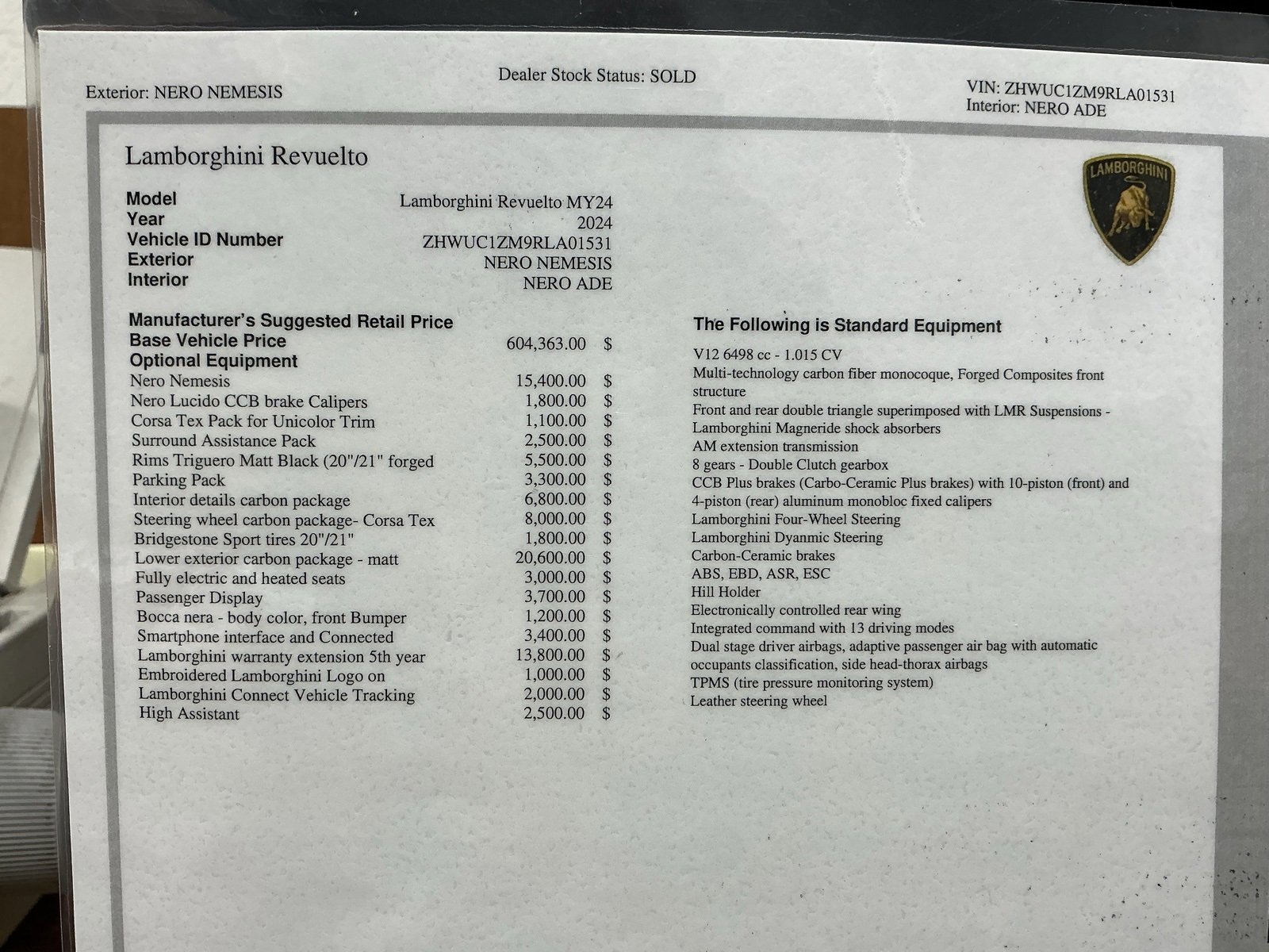 Used 2024 Lamborghini Revuelto image 2