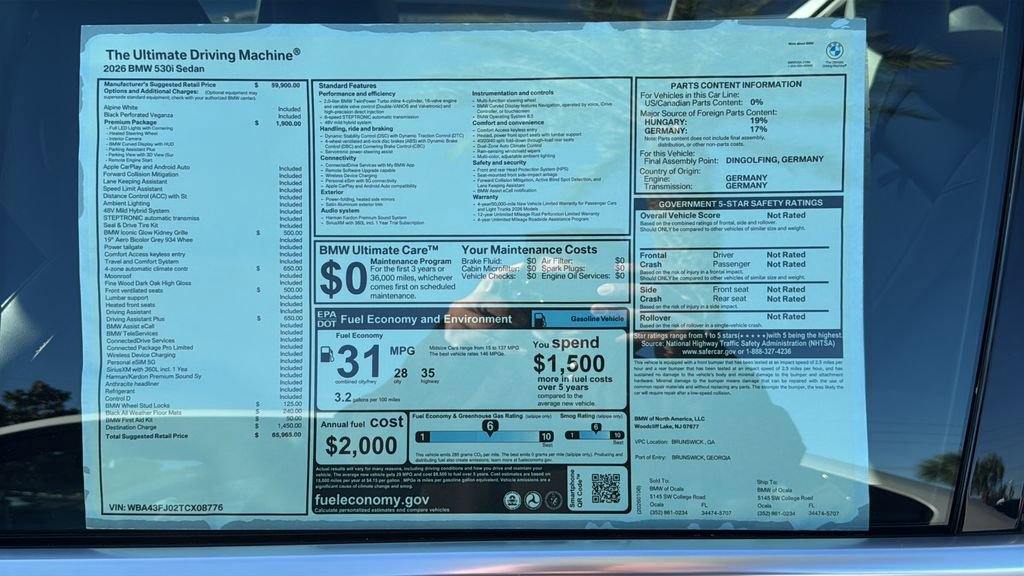 New 2026 BMW 530i w/ Premium Package image 31