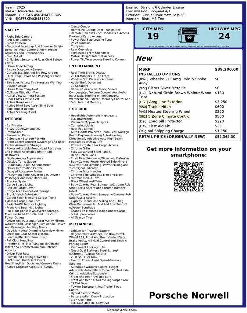 Used 2025 Mercedes-Benz GLS 450 4MATIC image 6