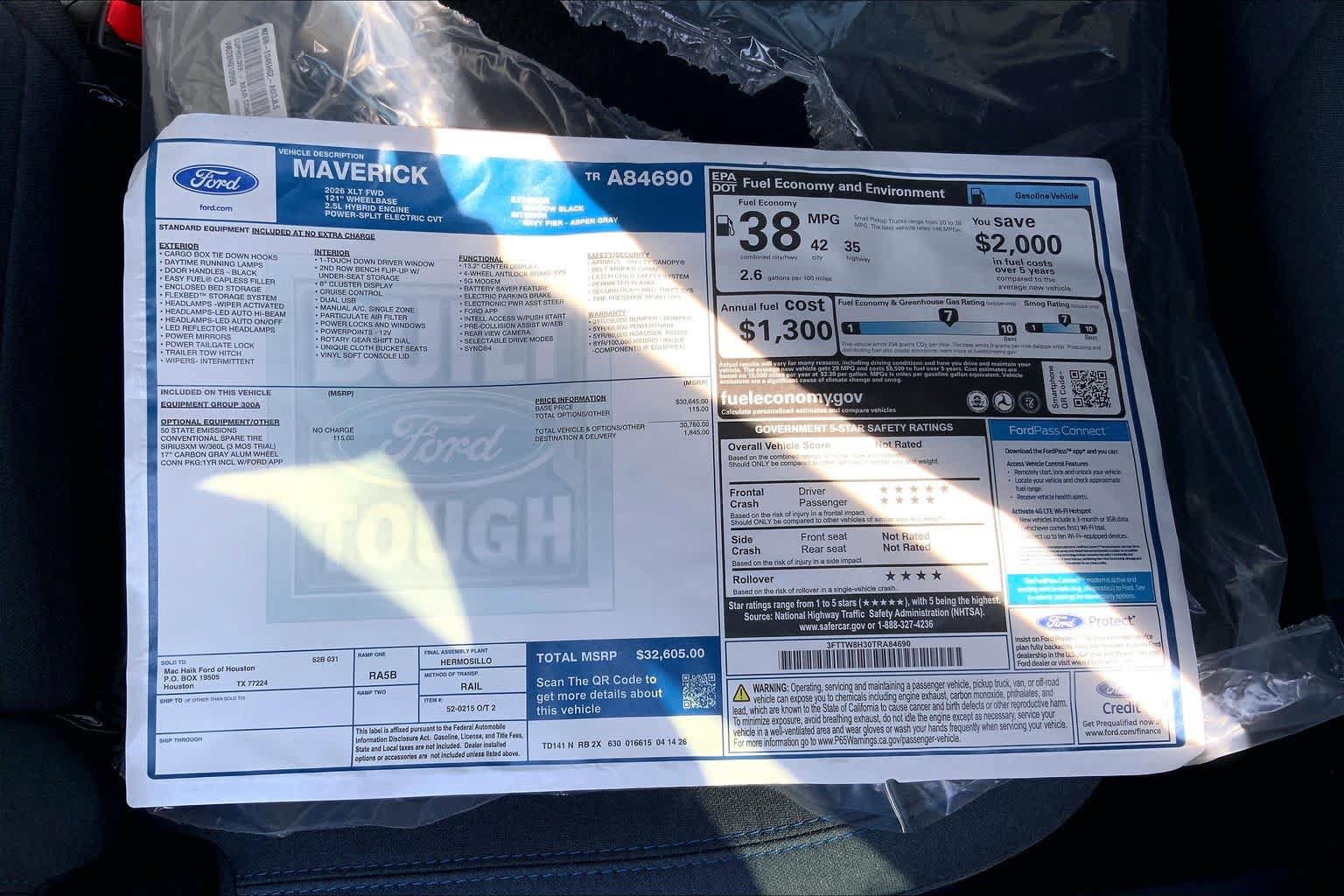 New 2026 Ford Maverick XLT FWD image 17