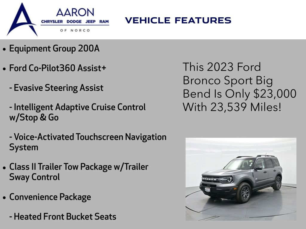 Used 2023 Ford Bronco Sport Big Bend w/ Convenience Package image 4