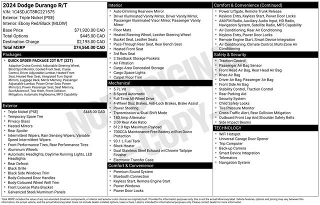 Used 2024 Dodge Durango R/T AWD/4WD image 26