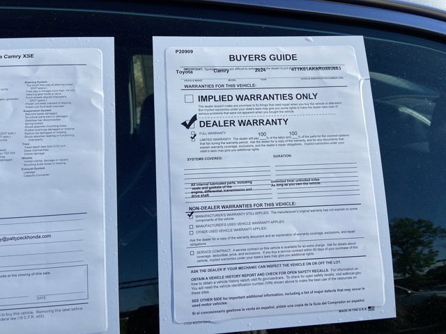 Used 2024 Toyota Camry XSE image 5