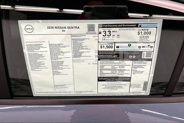 New 2026 Nissan Sentra SV w/ SV Convenience Package FWD image 37