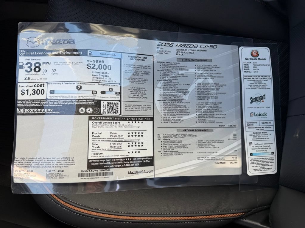 New 2026 MAZDA CX-50 AWD 2.5 Hybrid w/ Weather Package image 34