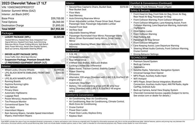 Used 2023 Chevrolet Tahoe LT w/ Luxury Package RWD image 2