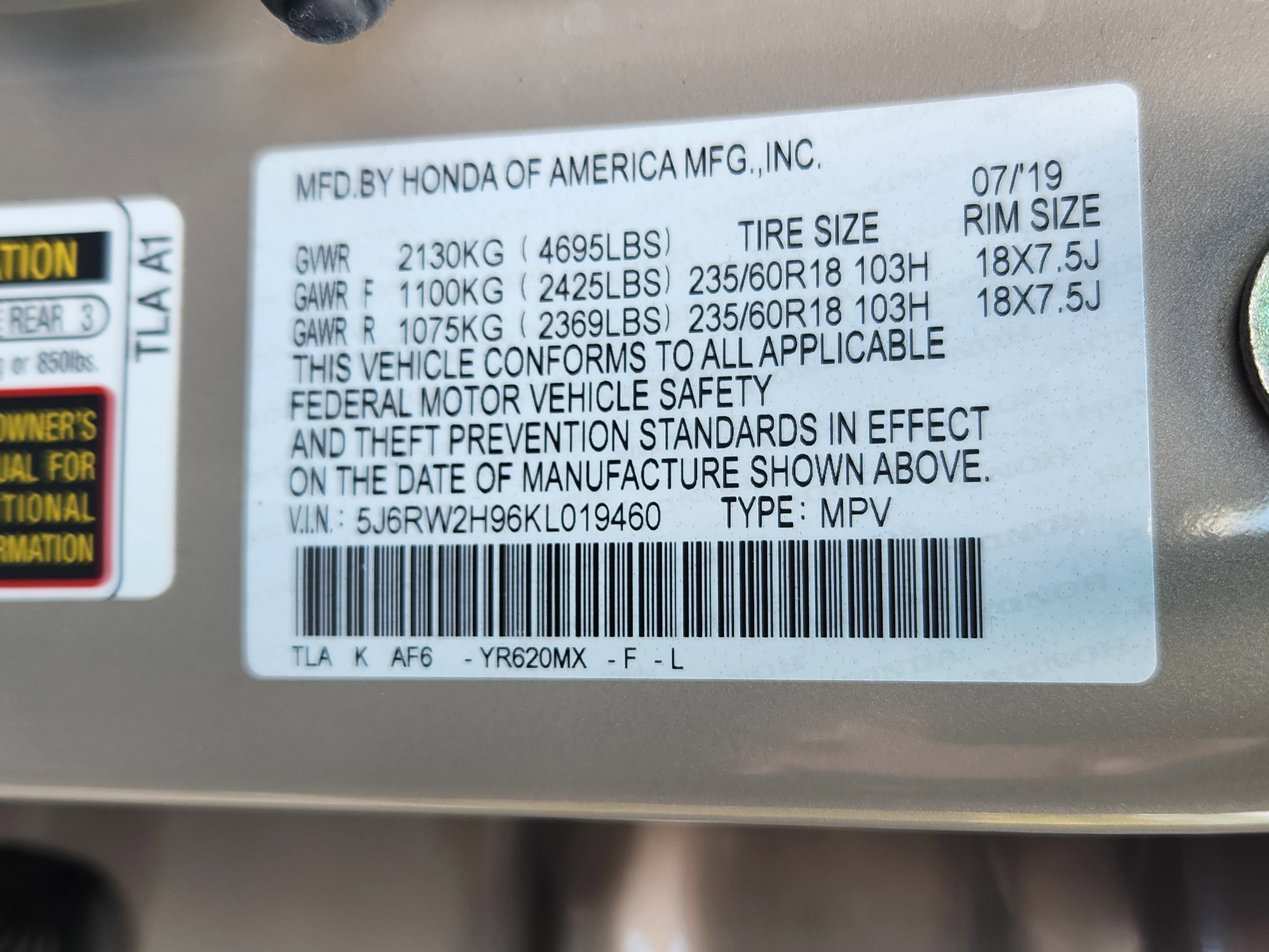 Used 2019 Honda CR-V Touring image 24