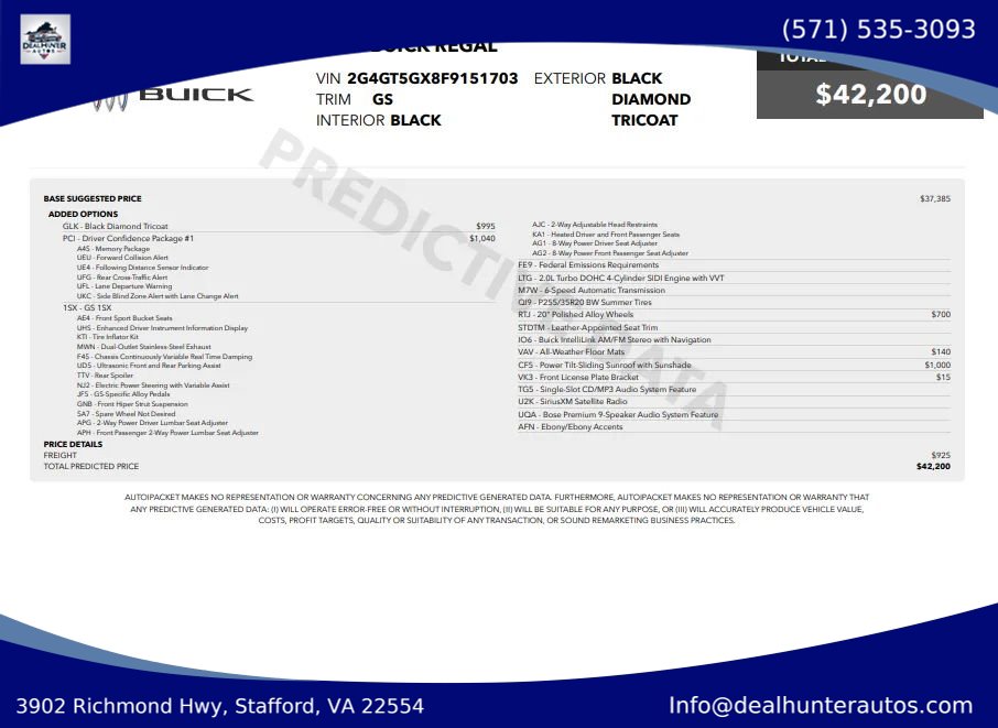 Used 2015 Buick Regal GS w/ Driver Confidence Package #1 FWD image 30