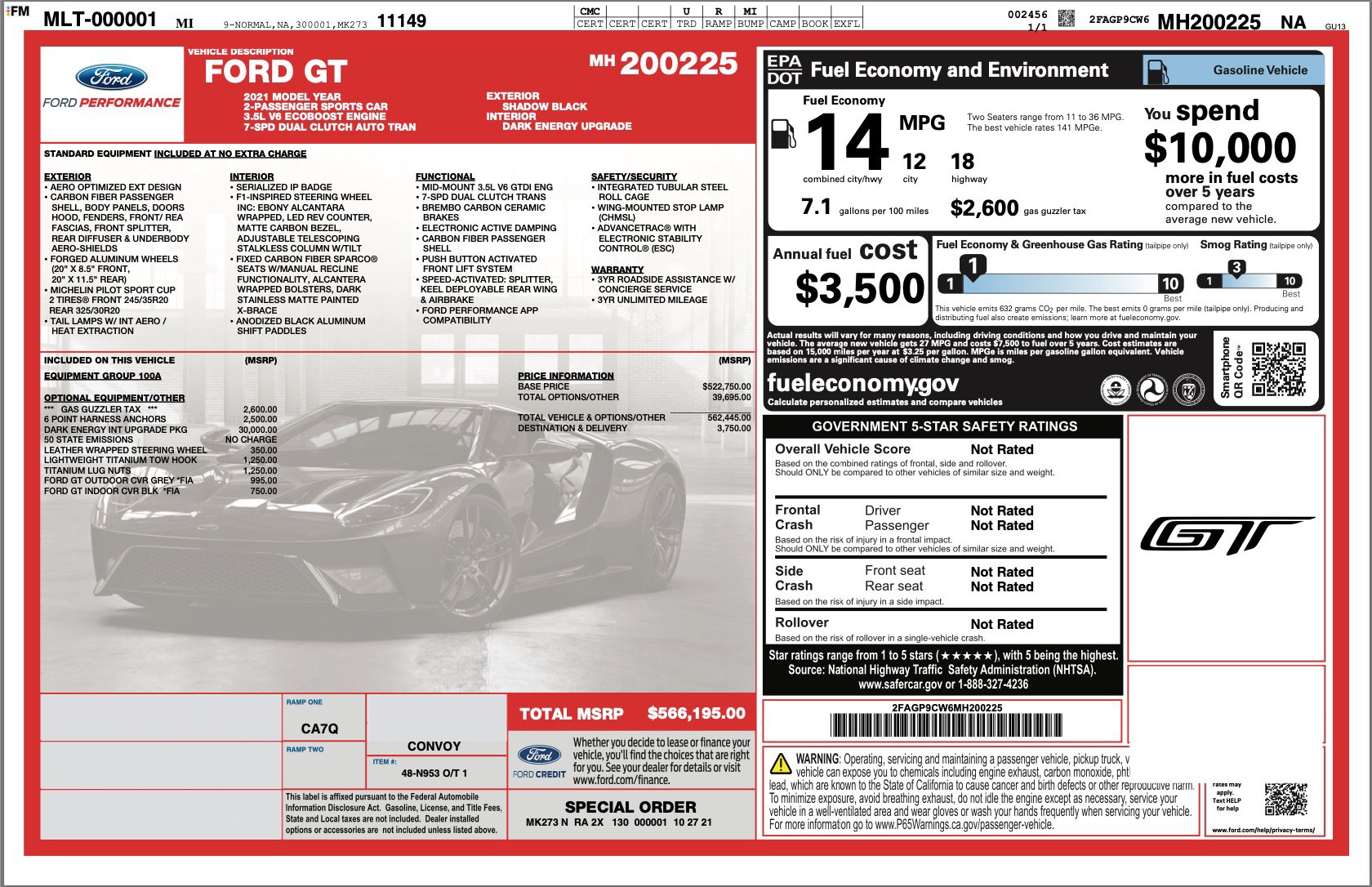 Used 2021 Ford GT RWD image 56