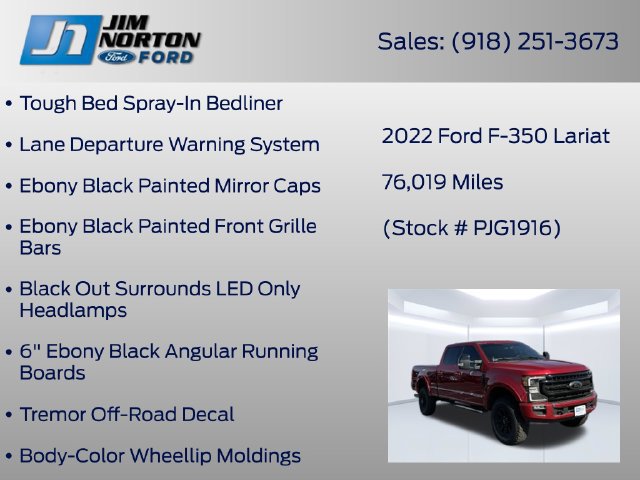 Used 2022 Ford F350 Lariat w/ Tremor Off-Road Package AWD/4WD image 45