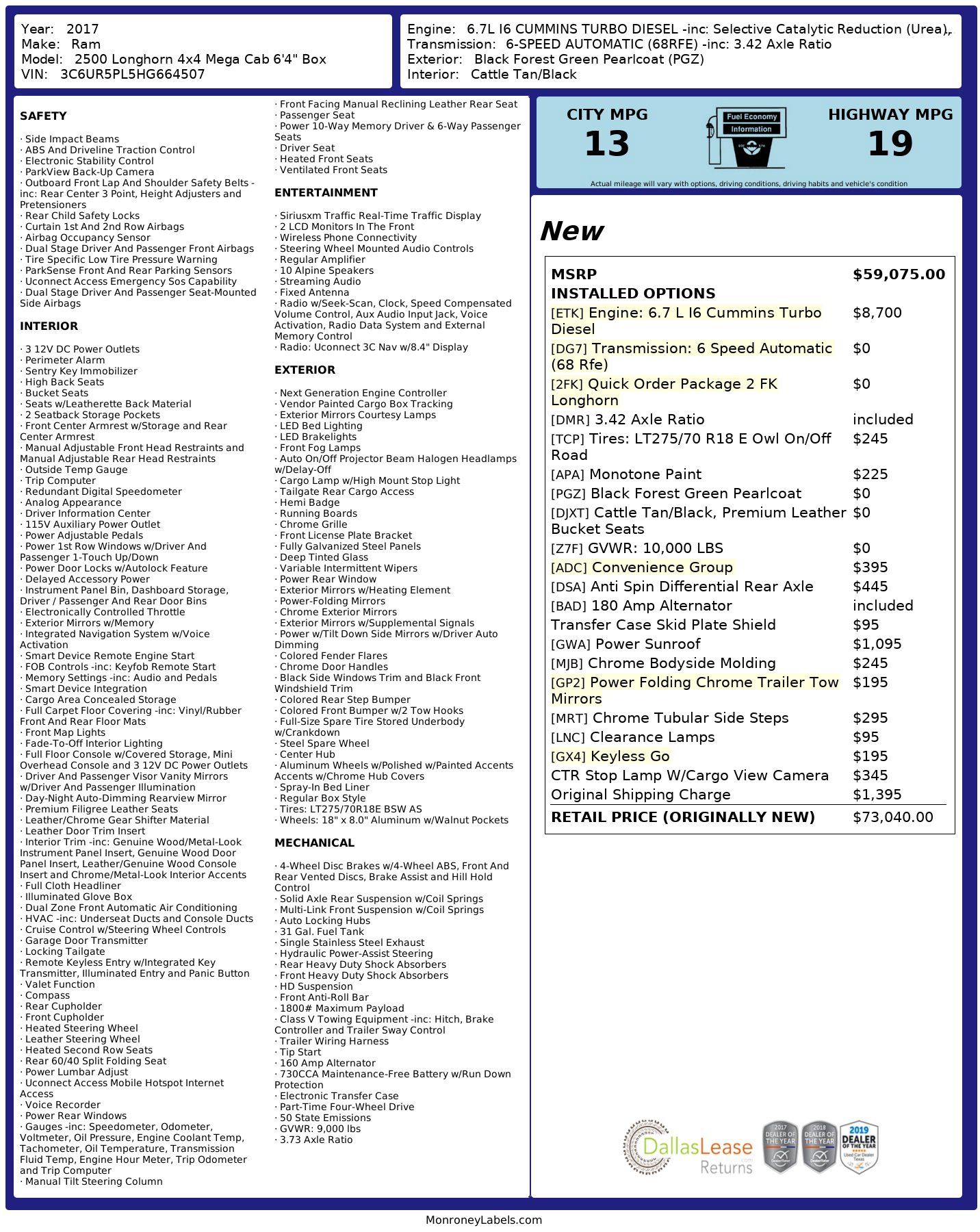 Used 2017 RAM 2500 Longhorn w/ Convenience Group image 3