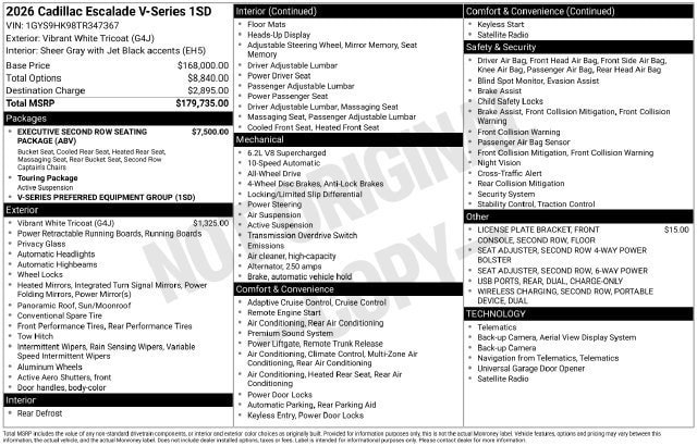 Certified 2026 Cadillac Escalade V AWD/4WD image 34