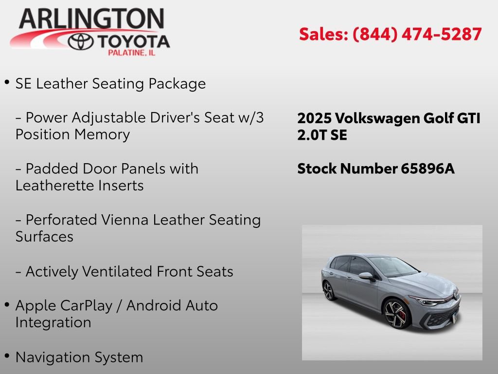 Used 2025 Volkswagen GTI SE FWD image 2
