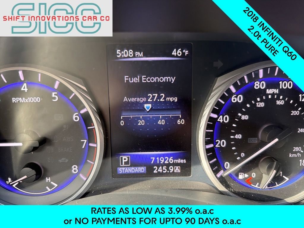 Used 2018 INFINITI Q60 2.0t w/ Moonroof Package RWD image 9