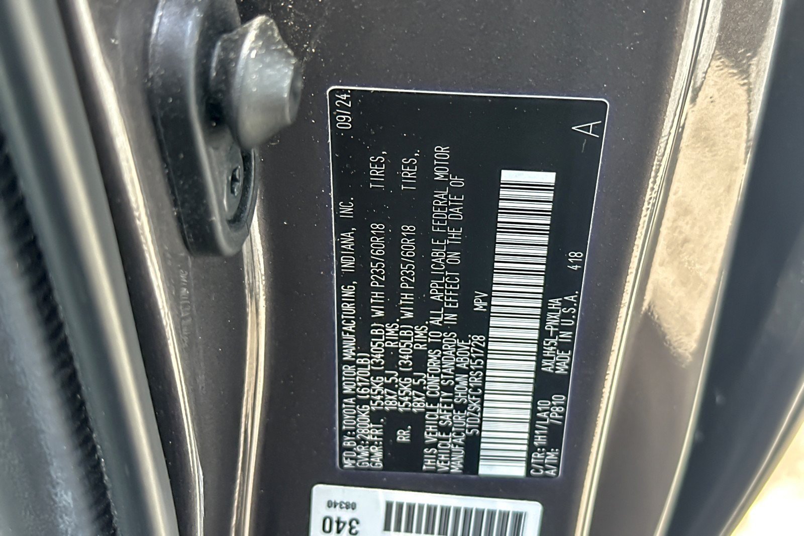 Certified 2024 Toyota Sienna Limited AWD/4WD image 30