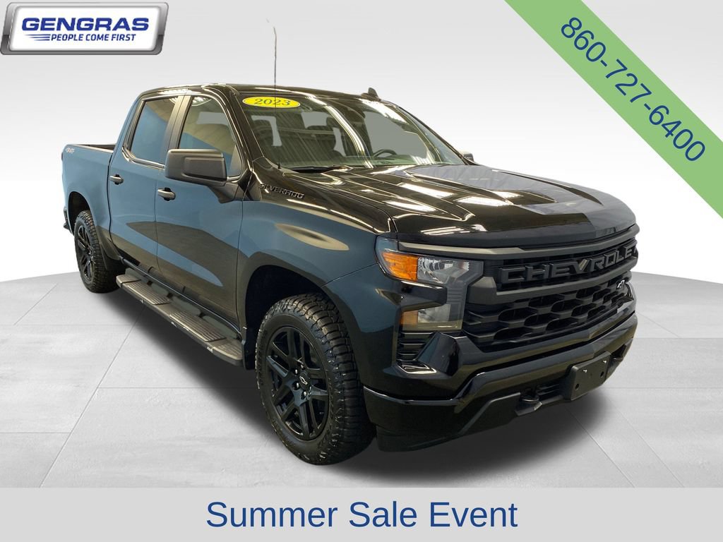 Used 2023 Chevrolet Silverado 1500 Custom w/ LPO, Dark Essentials Package AWD/4WD 360° Tour